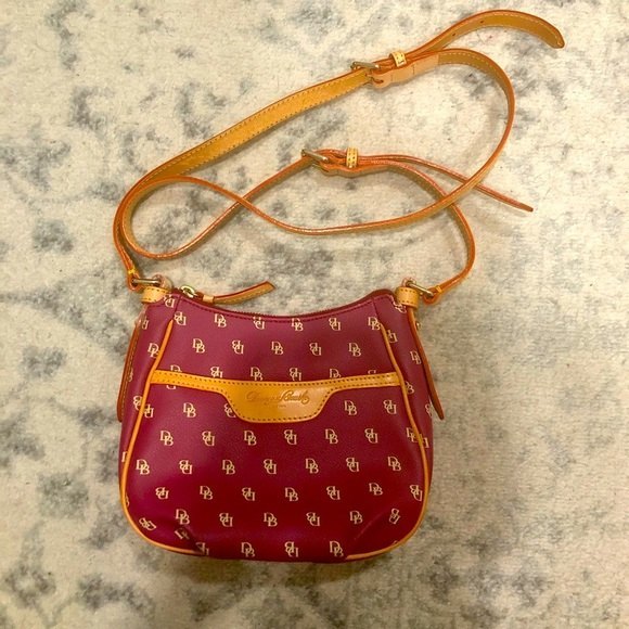 Dooney & Bourke Handbags - Dooney & Bourke Coated Canvas & Leather Monogram Crossbody Bag